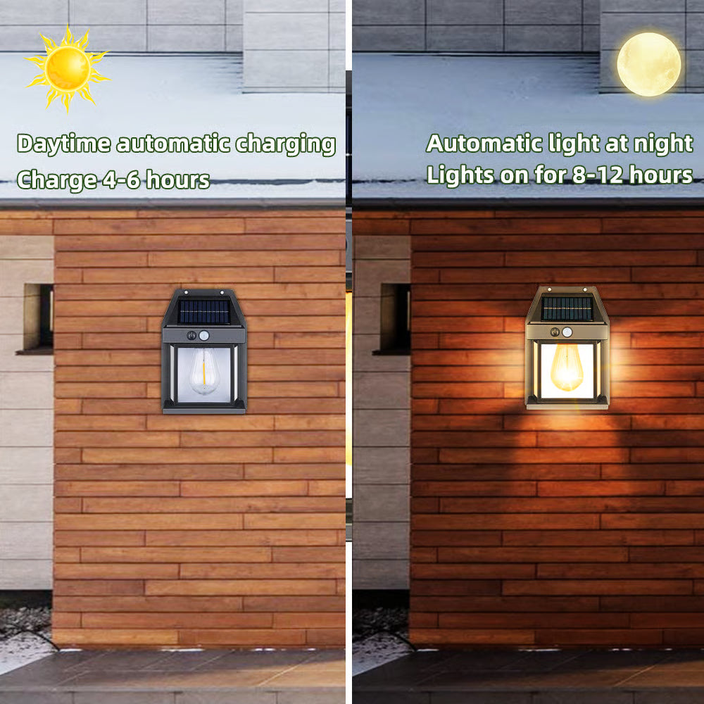 Outdoor Solar Wall Lamp ~ Brighten your outdoors with zero electricity.