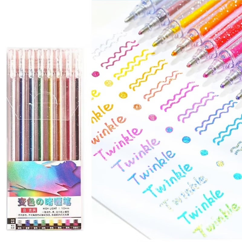 Galaxy Glitter Pen Set ~ Add vibrant sparkle to your writing and art effortlessly