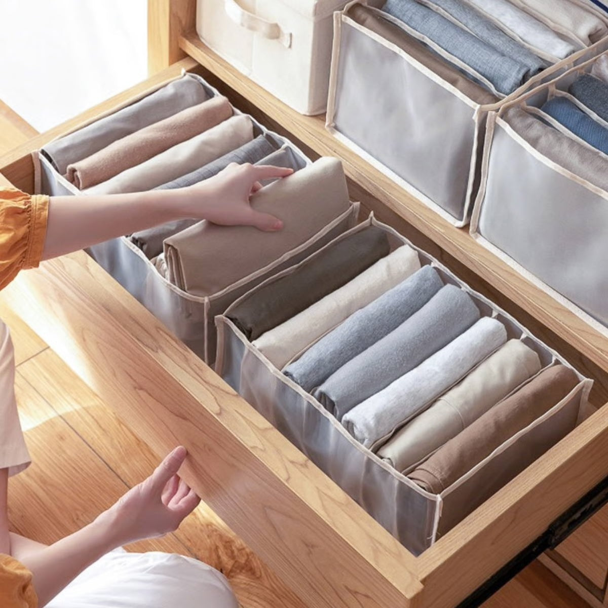 Wardrobe Clothes Organizer ~ Tidy up your space and find what you need in seconds.