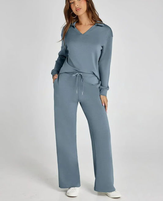 2-Piece Sweatsuit Set ~ Street-ready style with stay-home comfort.