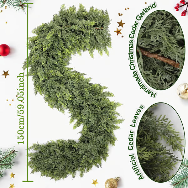 Artificial Cypress Leaf Vine Wreath ~ Bend, shape & style for any season or space.
