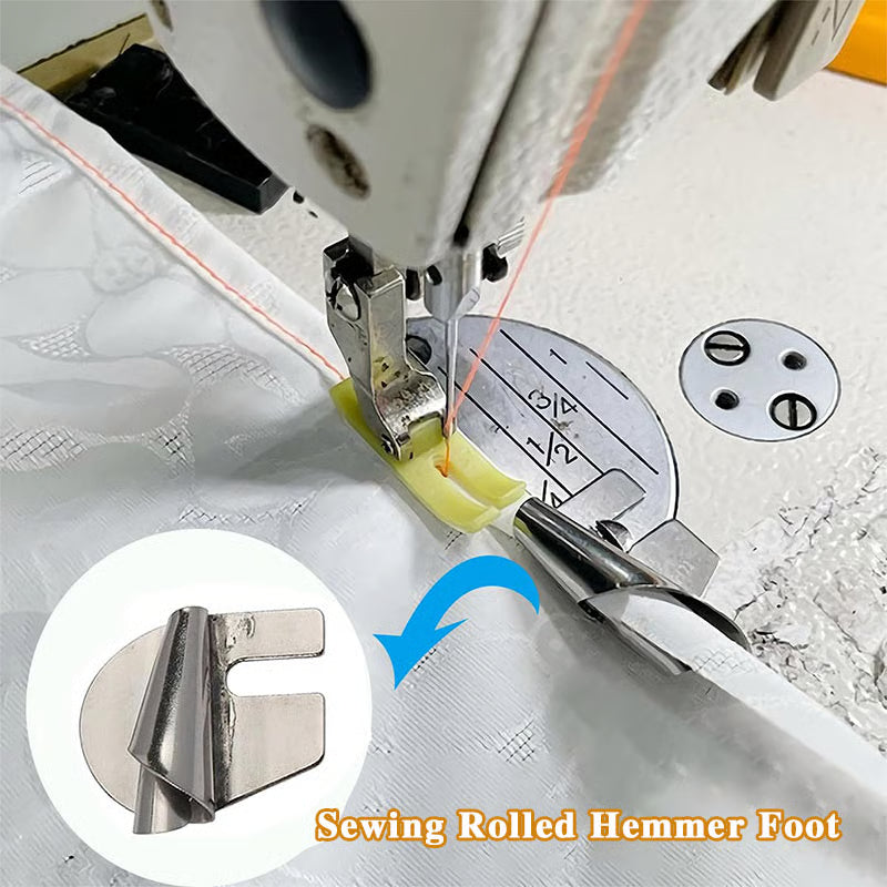 Sewing Rolled Hemmer Foot ~ Turn raw edges into runway-ready finishes.