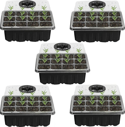Adjustable Humidity Seed Starter Trays ~ Grow herbs and veggies with ease.