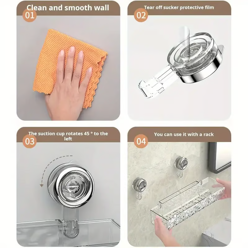 Corrugated Suction Cup Storage Holder ~ Instant storage with zero drilling or damage.