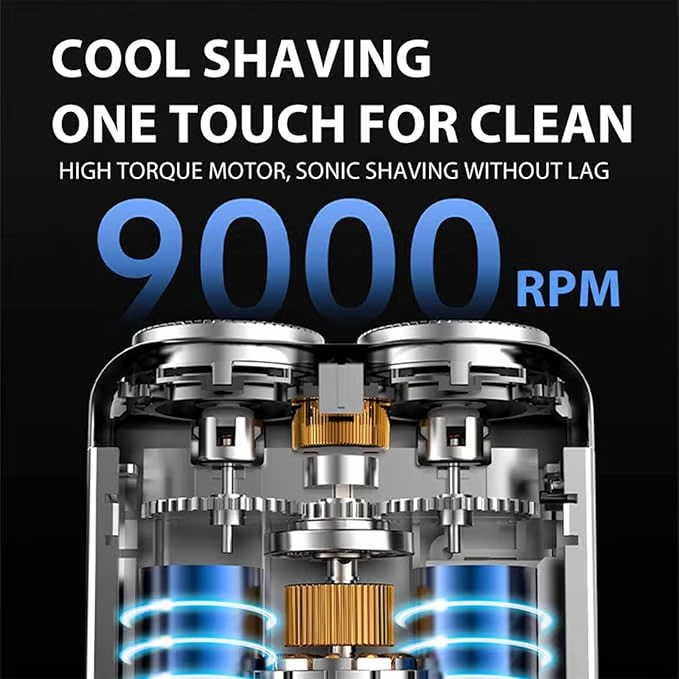Portable Dual Ring Shaver ~ Powerful grooming wherever you go.