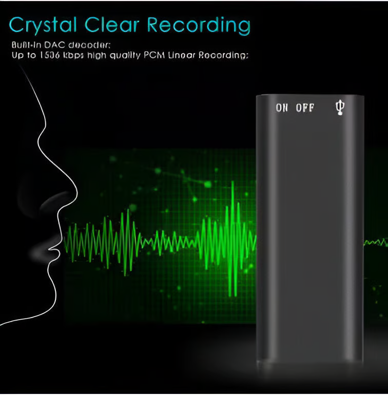 Discreet Voice Recorder ~ Capture clear audio anytime, anywhere.