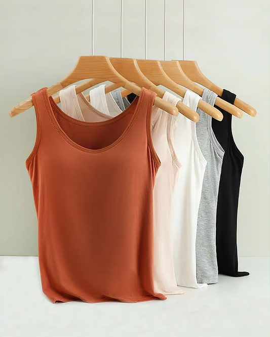 Tank Top with Built-in Bra ~ Stay comfy, supported, and wire-free
