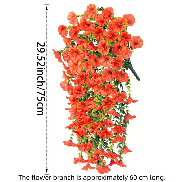 Hanging Morning Glory ~ Year-round floral charm, no watering needed