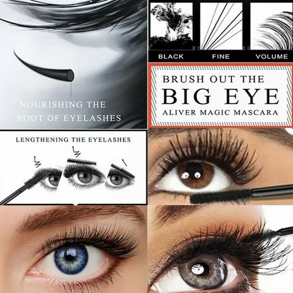 Waterproof Silk Fibre Thick Lengthening Mascara ~ 500% Volume, Zero Extensions Needed