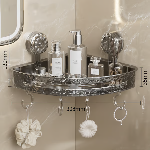 Corrugated Suction Cup Storage Holder ~ Instant storage with zero drilling or damage.