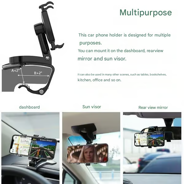 Multifunctional Car Dashboard Phone Holder ~ The Last Phone Mount You’ll Ever Need.