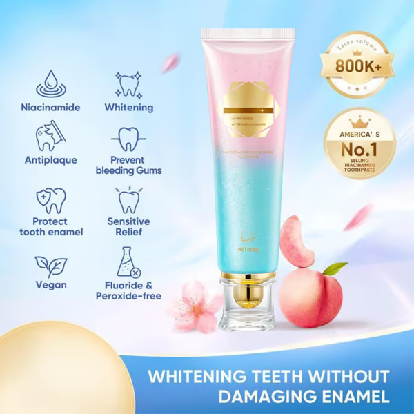 Niacinamide Whitening Toothpaste ~ Whiter teeth, zero pain, real results