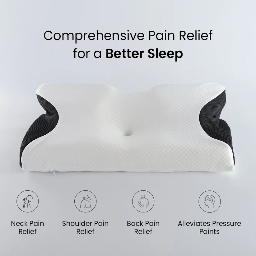 Premium Ergonomic Pillow ~ Designed for Side, Back & Stomach Sleepers.