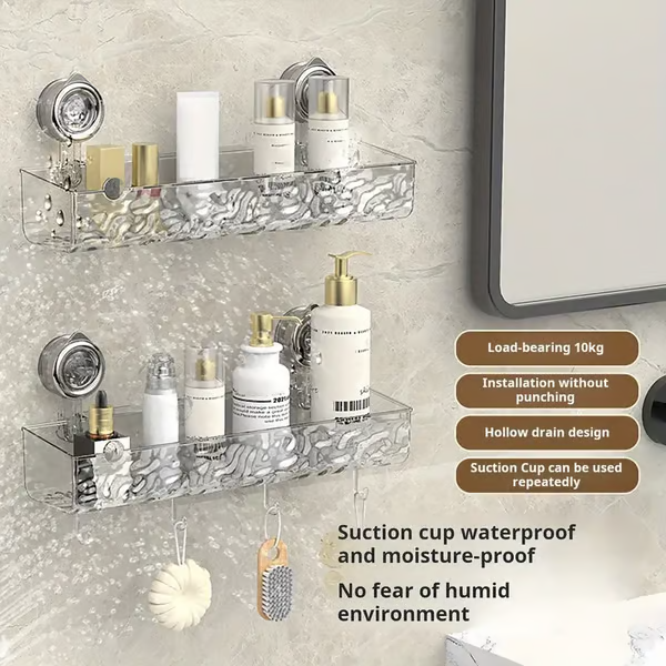 Corrugated Suction Cup Storage Holder ~ Instant storage with zero drilling or damage.