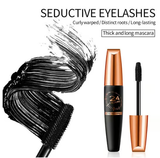 Waterproof Silk Fibre Thick Lengthening Mascara ~ 500% Volume, Zero Extensions Needed