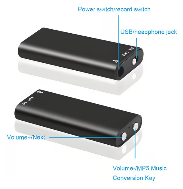 Discreet Voice Recorder ~ Capture clear audio anytime, anywhere.
