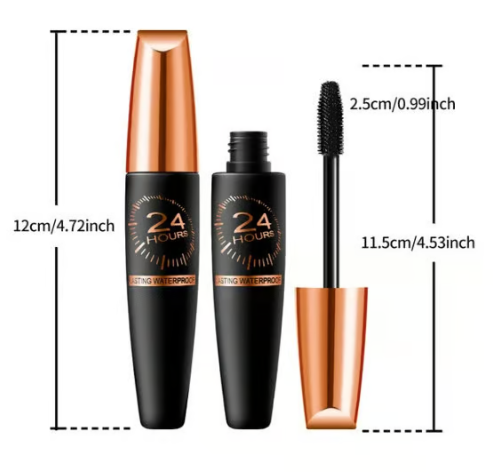 Waterproof Silk Fibre Thick Lengthening Mascara ~ 500% Volume, Zero Extensions Needed