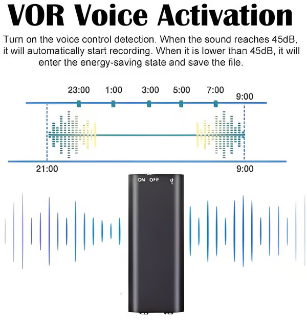 Discreet Voice Recorder ~ Capture clear audio anytime, anywhere.