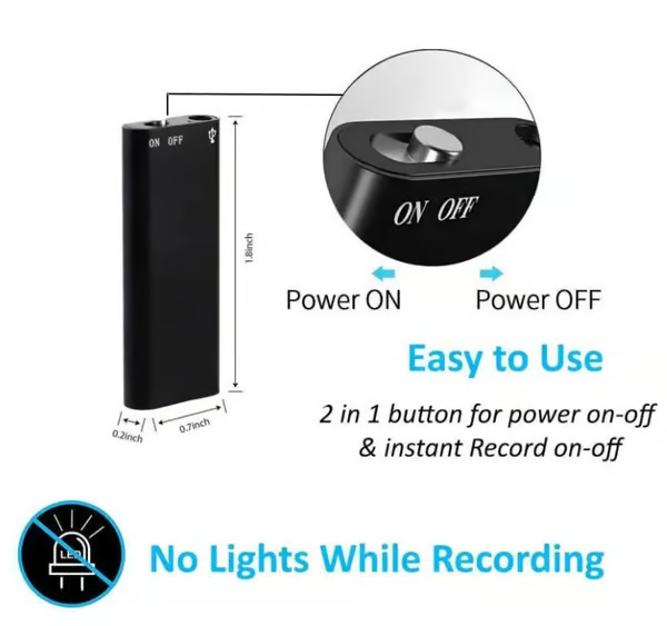Discreet Voice Recorder ~ Capture clear audio anytime, anywhere.