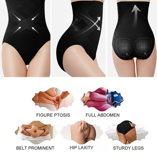 High Waist Shapewear Panties ~ Flatten your belly, lift your butt, and never roll down