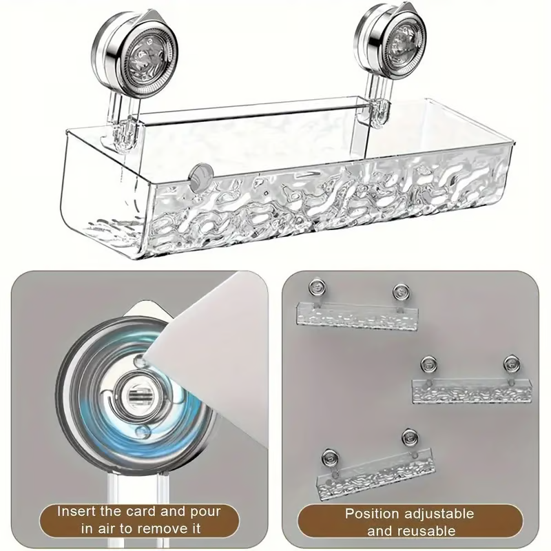 Corrugated Suction Cup Storage Holder ~ Instant storage with zero drilling or damage.