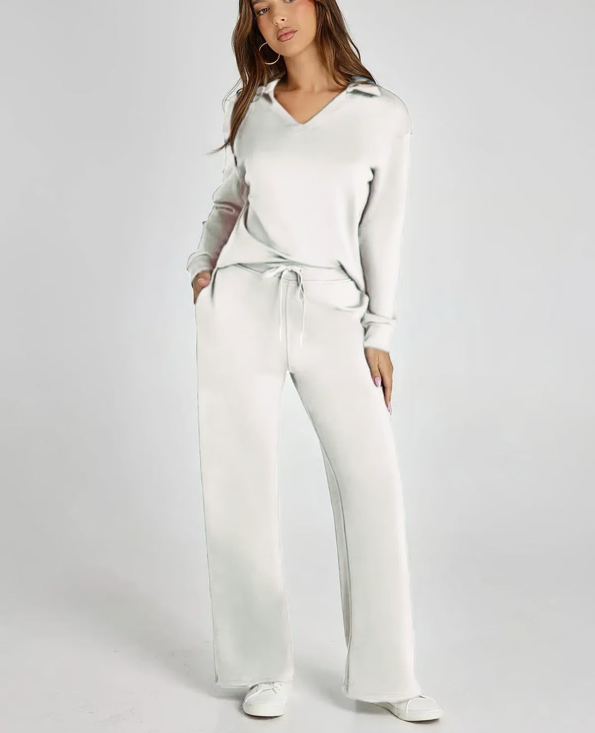 Casual Long Sleeve Sweatsuit 2-piece Sets ~ Soft, breathable, and wrinkle-free all day long.