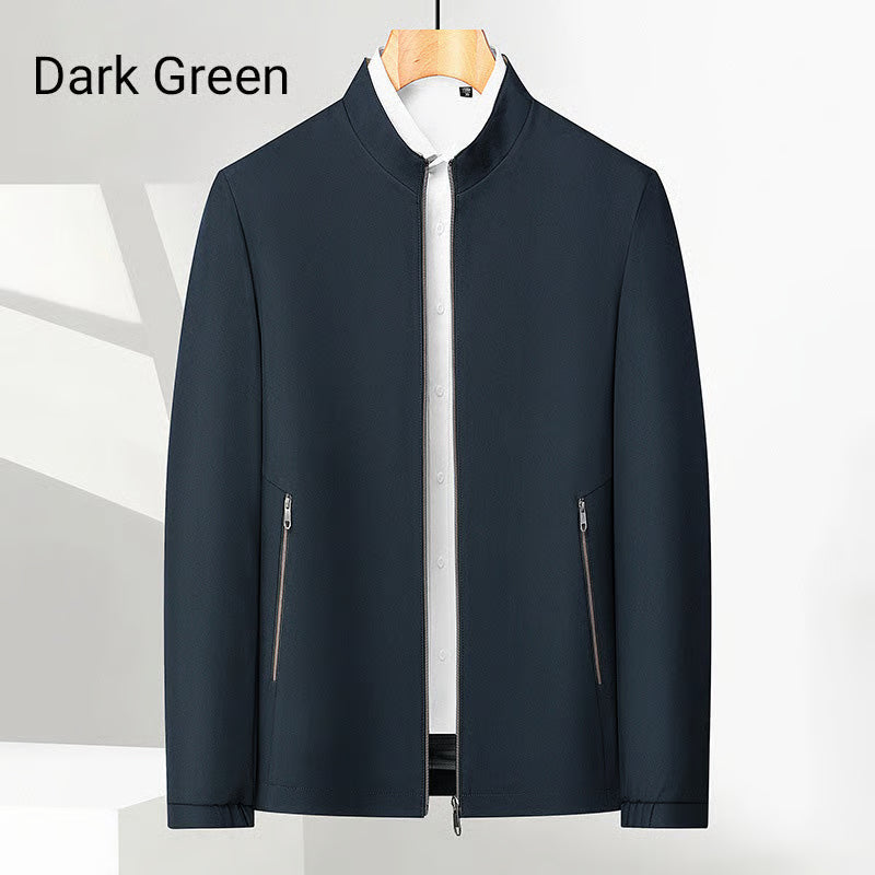Men's Standing Collar Zipper Jacket ~ Outdress everyone without even trying.