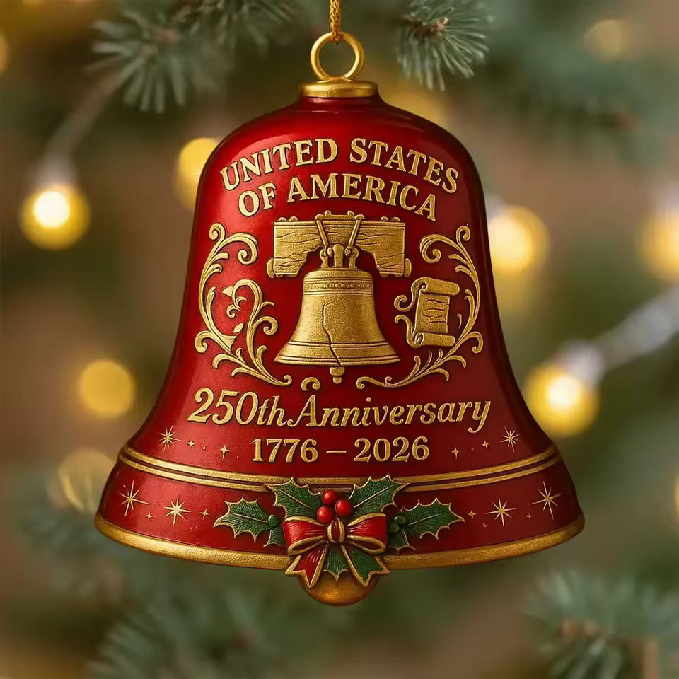 United States 250th Ornament ~ Honor 1776–2026 with pride on your tree.