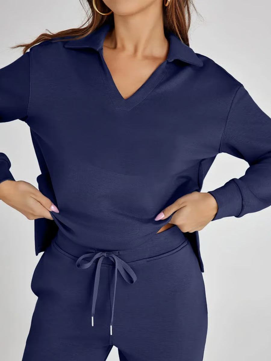 Casual Long Sleeve Sweatsuit 2-piece Sets ~ Soft, breathable, and wrinkle-free all day long.