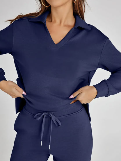 Casual Long Sleeve Sweatsuit 2-piece Sets ~ Soft, breathable, and wrinkle-free all day long.