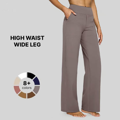 Loose High-Waist Yoga Pants ~ Flowy comfort with a polished, office-ready look.