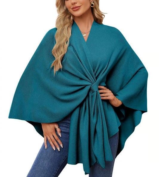 Oversized Shawl Poncho ~ Your all-season essential for chic, effortless layering.