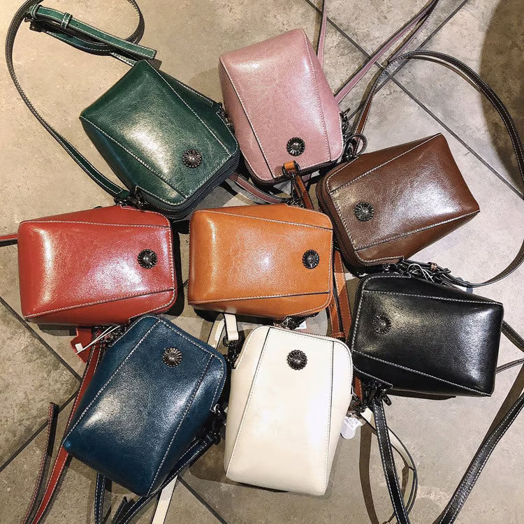 Soft Leather Mobile Phone Messenger Bag ~ Everyday luxury in a compact size.