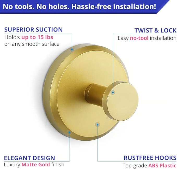 Suction Cup Hooks ~ Because not everything needs to be screwed in.
