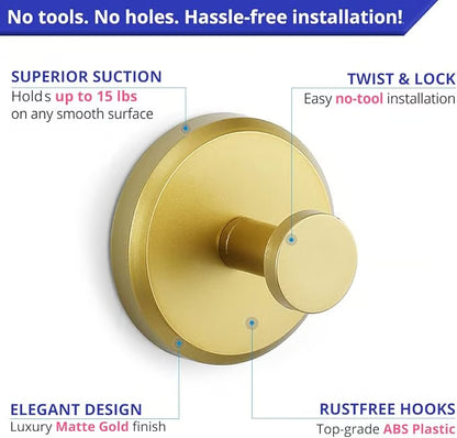 Suction Cup Hooks ~ Because not everything needs to be screwed in.