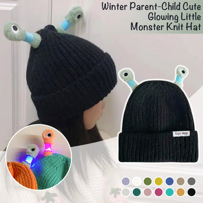 Glowing Little Monster Knit Hat ~ Light up every winter night with warmth and fun.