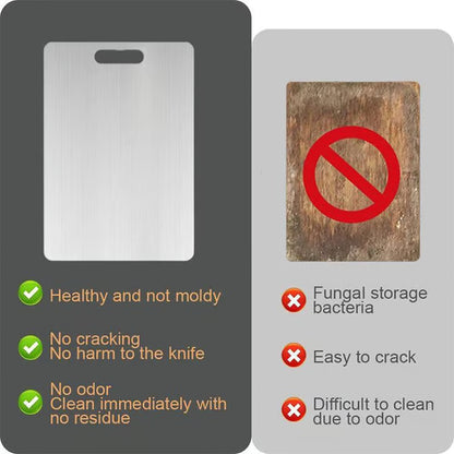 Heavy-Duty Steel Chopping Board ~ Odor-free and heat-resistant for everyday cooking.