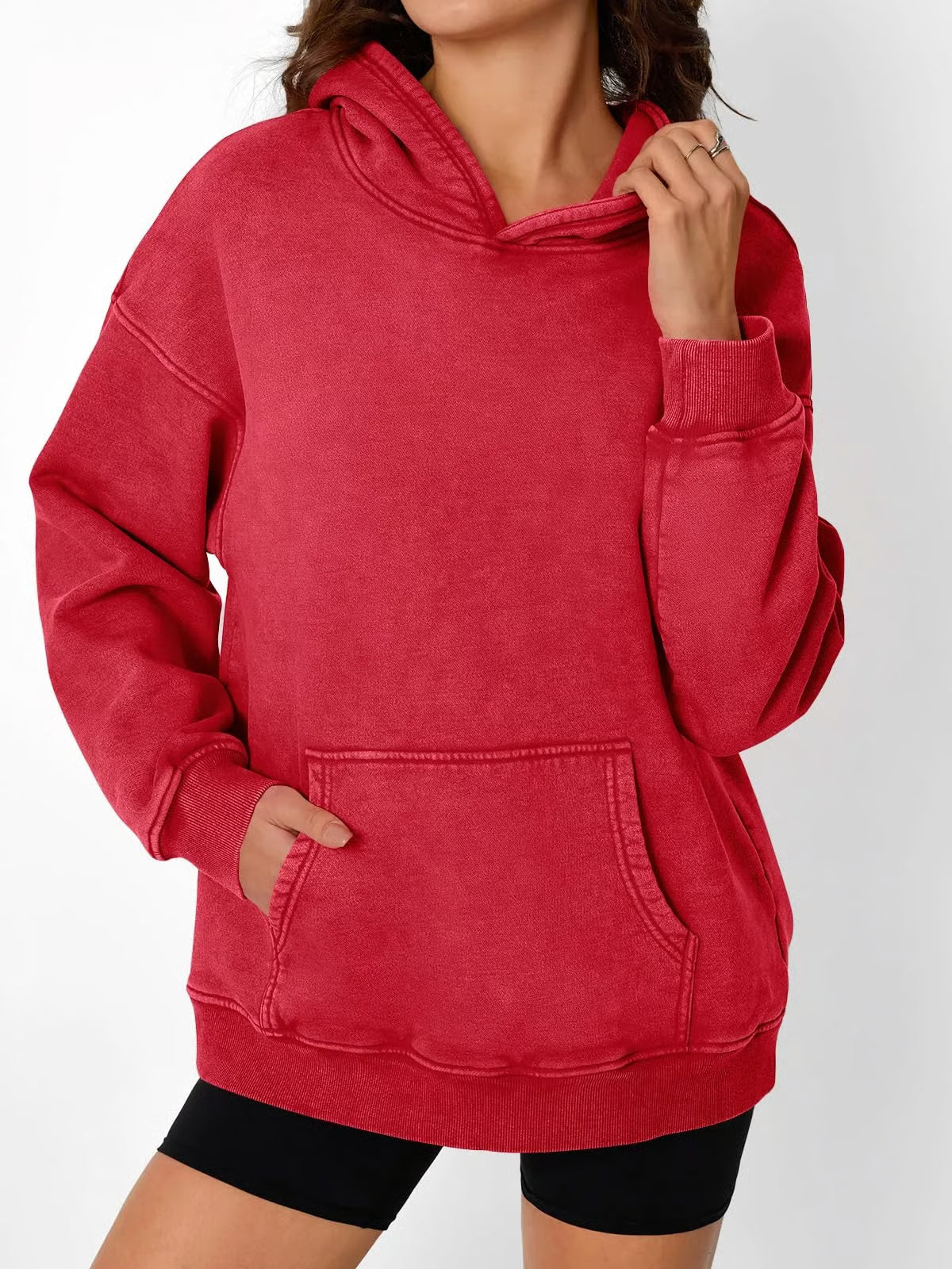 Unisex Casual Oversized Acid Wash Hoodie ~ Laid-back style with all-day comfort.