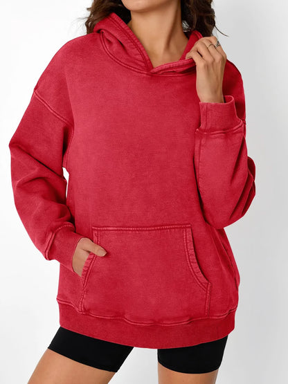 Unisex Casual Oversized Acid Wash Hoodie ~ Laid-back style with all-day comfort.