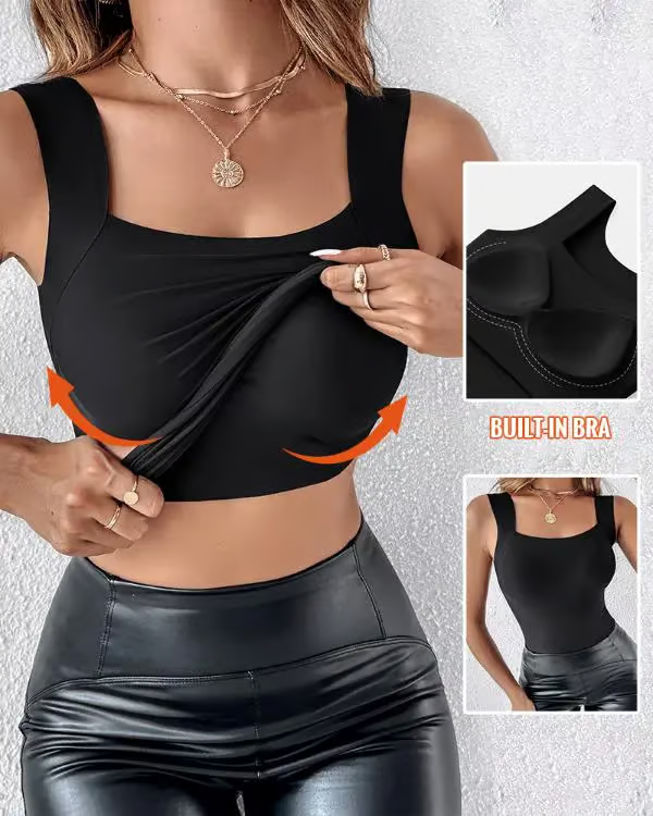 U Neck Shapewear Built-in Bra Tank ~ Flattering support with a seamless fit.