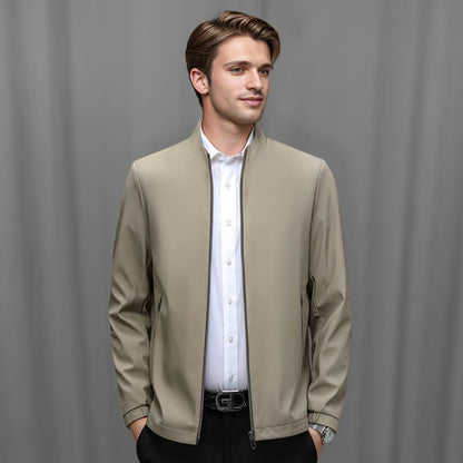 Men's Standing Collar Zipper Jacket ~ Outdress everyone without even trying.