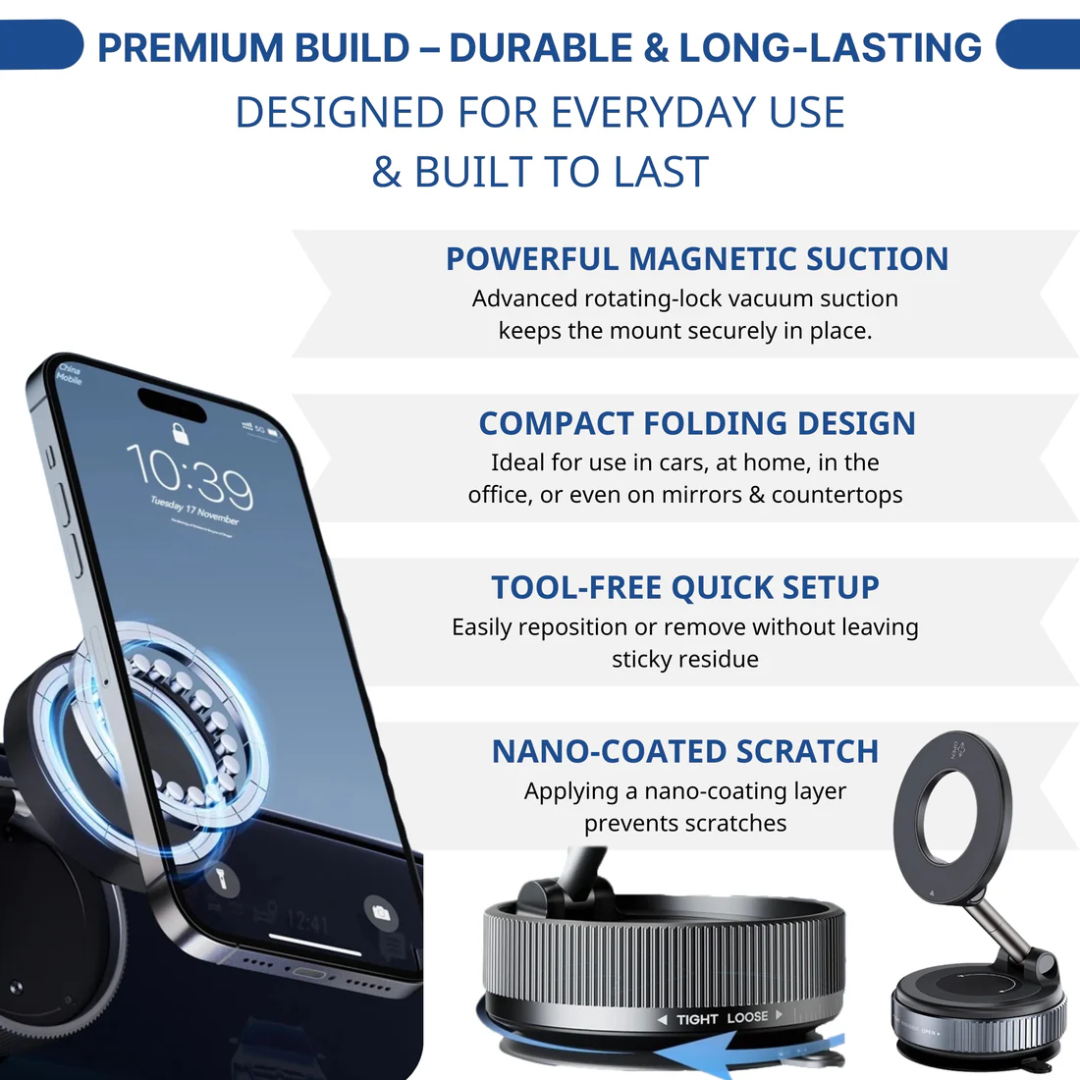VeloGrip Pro 360 Magnetic Mount ~ Rock-solid phone hold anywhere, anytime.