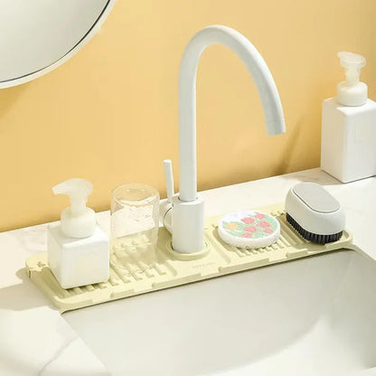 Faucet Guard & Draining Mat ~ Keep counters dry and spotless all day.