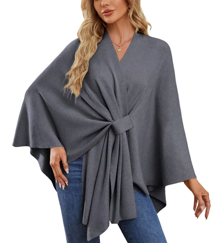 Oversized Shawl Poncho ~ Your all-season essential for chic, effortless layering.