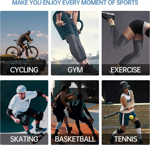 Long Compression Knee Sleeve ~ All-day joint support for workouts and recovery.