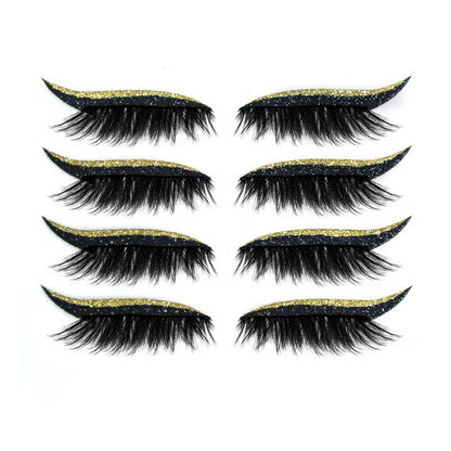 Reusable Eyeliner And Eyelash Stickers ~ Salon glam in 10 seconds, no glue needed