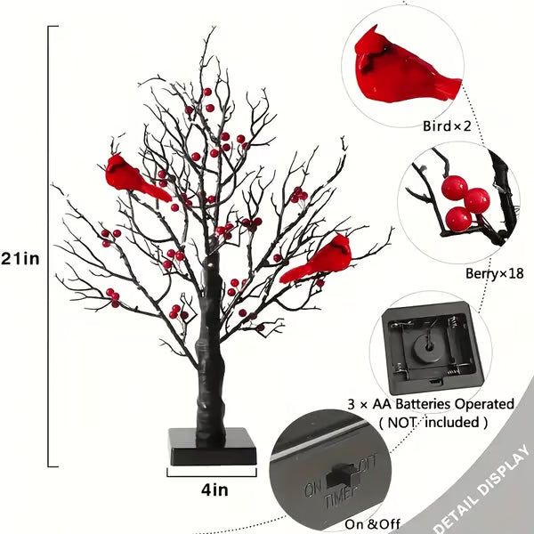 LED Vintage Glowing Tree ~ Warm, cozy atmosphere at the flip of a switch