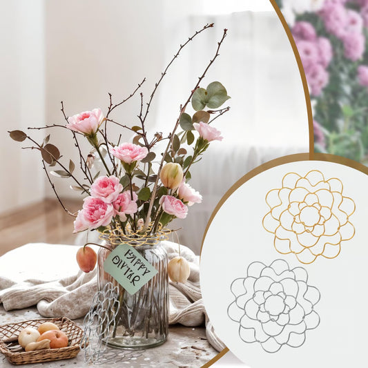 Stainless Steel Floral Grid Organizer ~ Balanced, professional bouquets in seconds.