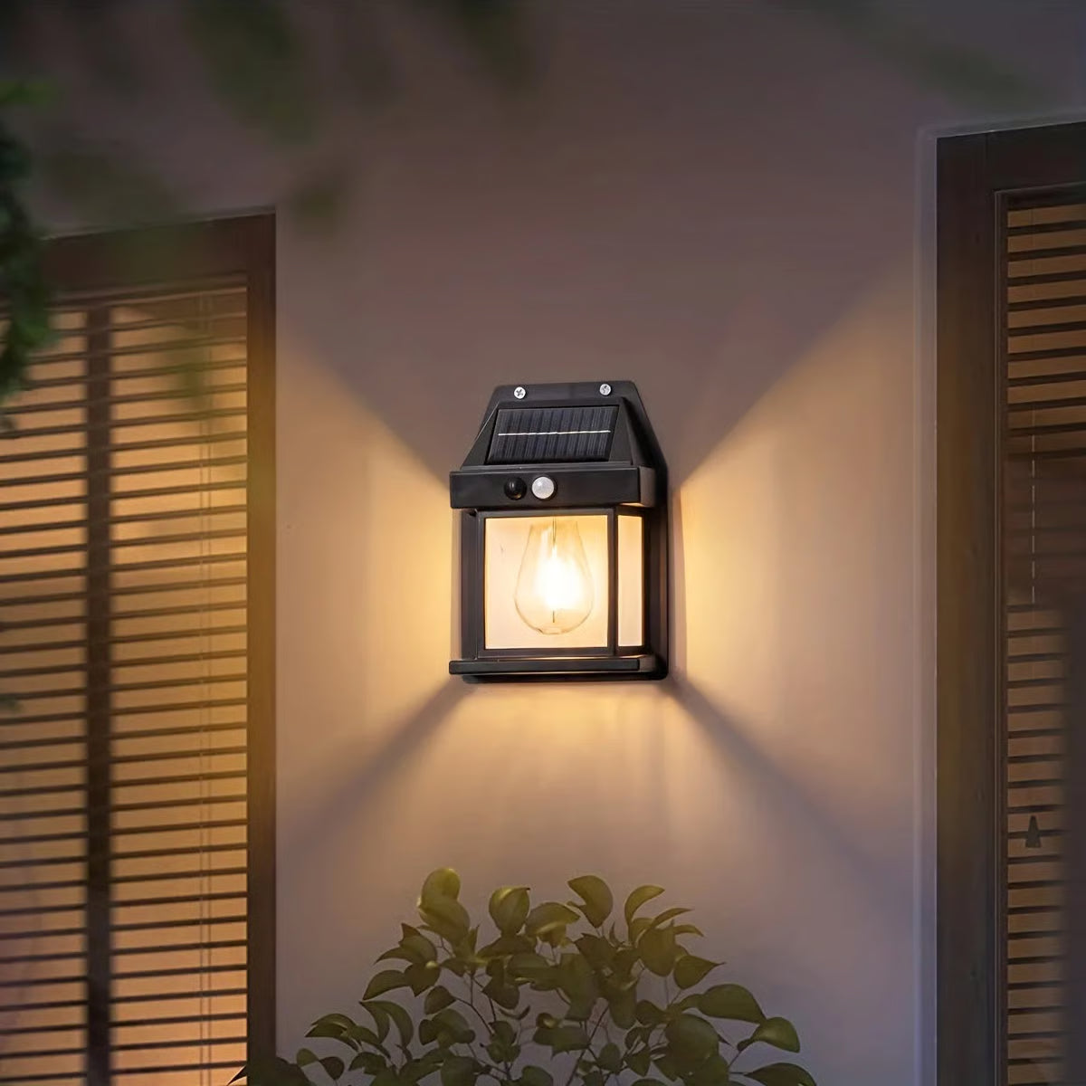 Outdoor Solar Wall Lamp ~ Brighten your outdoors with zero electricity.