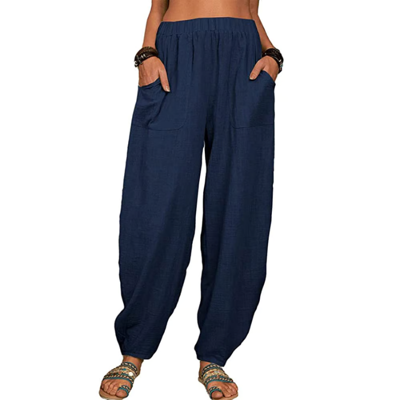Loose cotton linen harem pants ~ Soft, breezy comfort you’ll live in.
